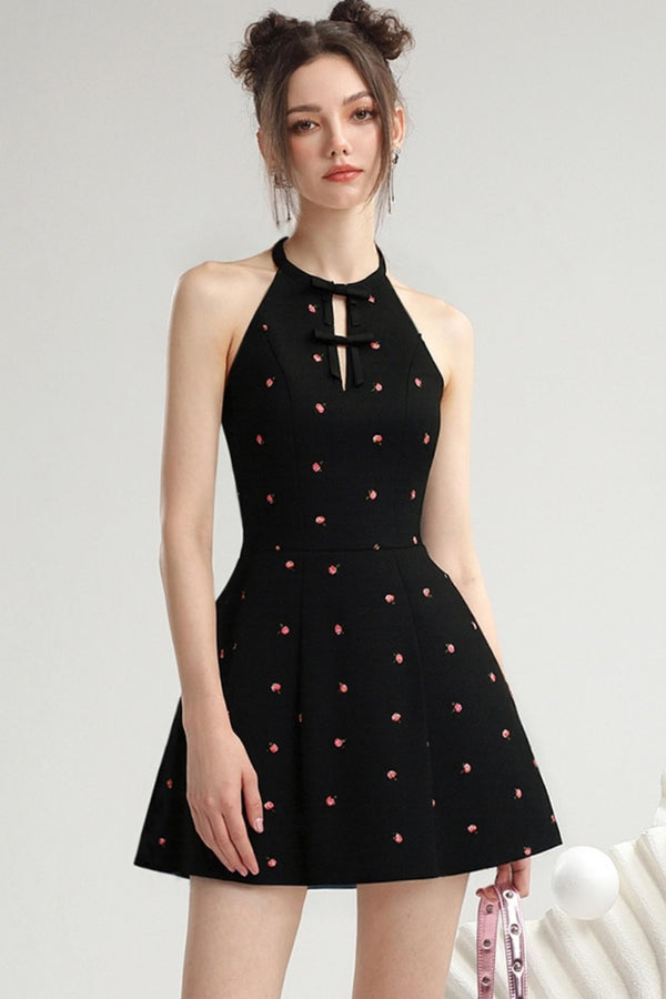 Embroidered A-Line Summer Dress