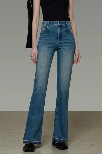 French Flared Denim Pants