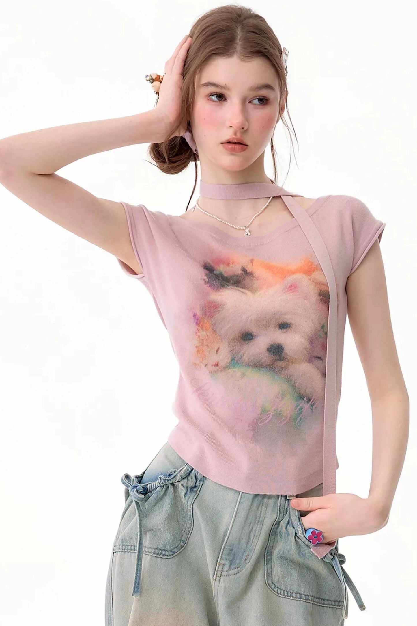Summer Vintage Slim Fit Knitted T-Shirt