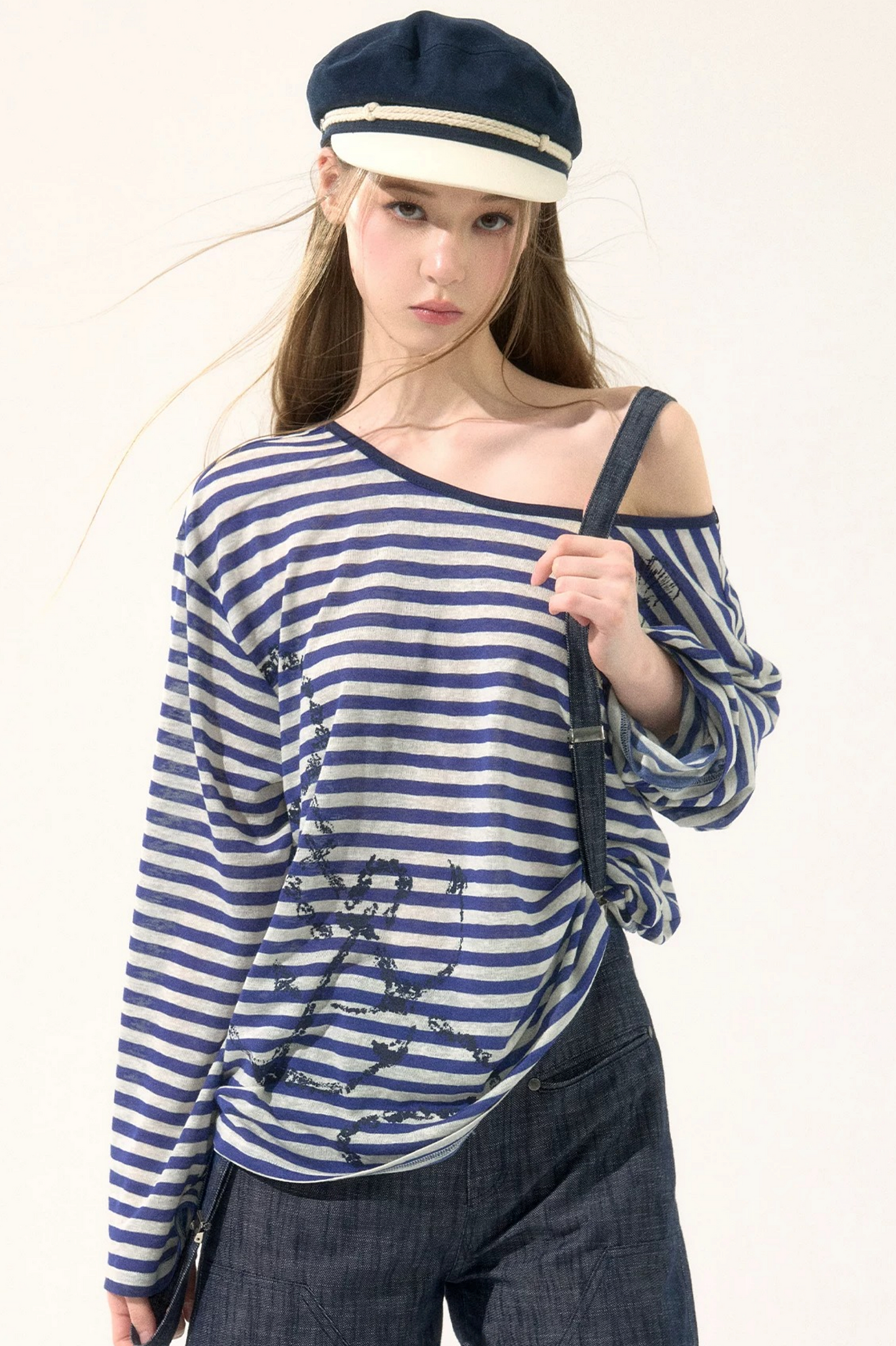 Versatile Striped Cover-Up Top