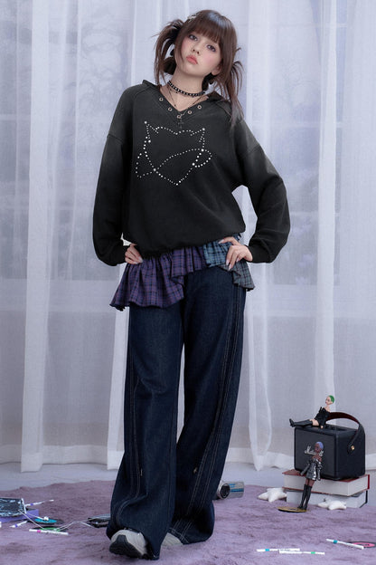 Versatile Sweet Black Dress & Skirt Set-Up