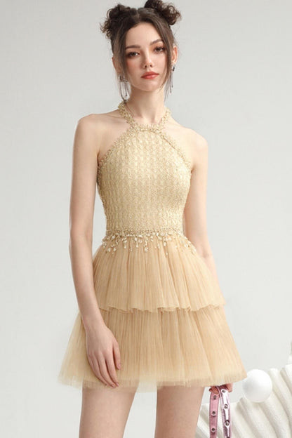 Mesh Chain Cake Dress