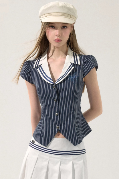 Vintage Flutter Sleeve Blouse