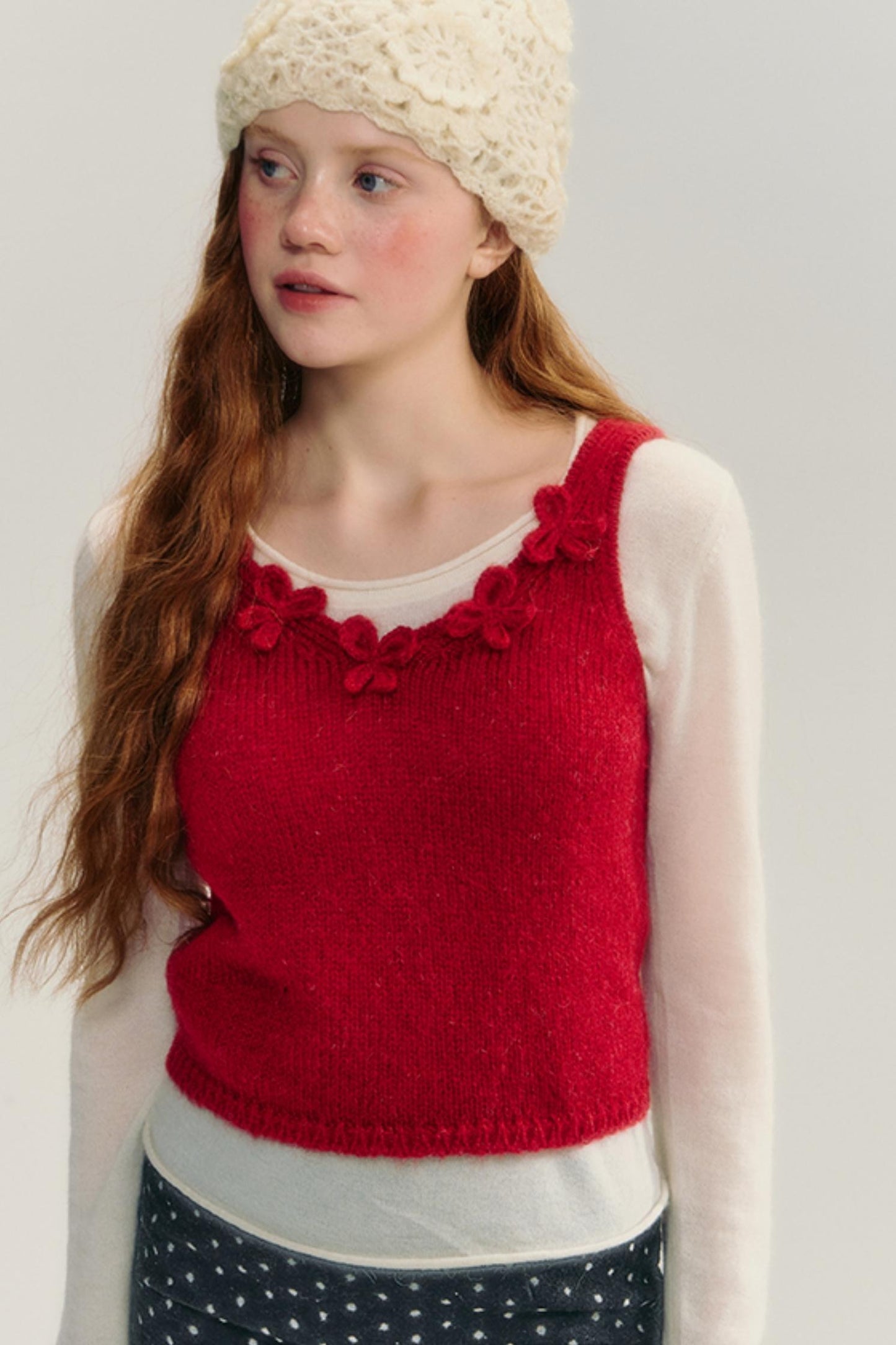 Crochet Bow Knitted Outer