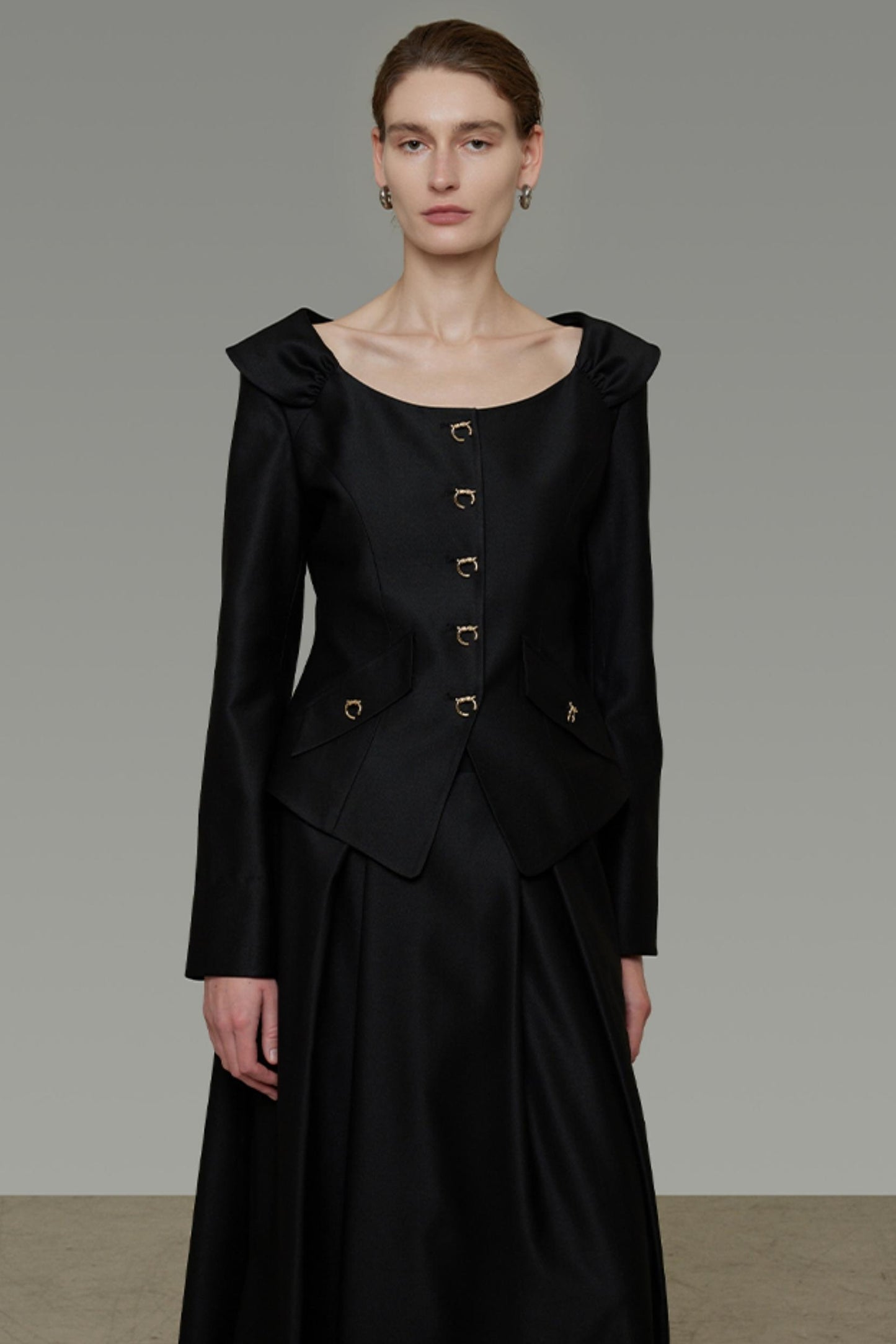 Square Neck Short Top & Skirt Set-Up