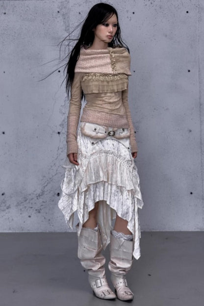 Retro Velvet Lace Skirt