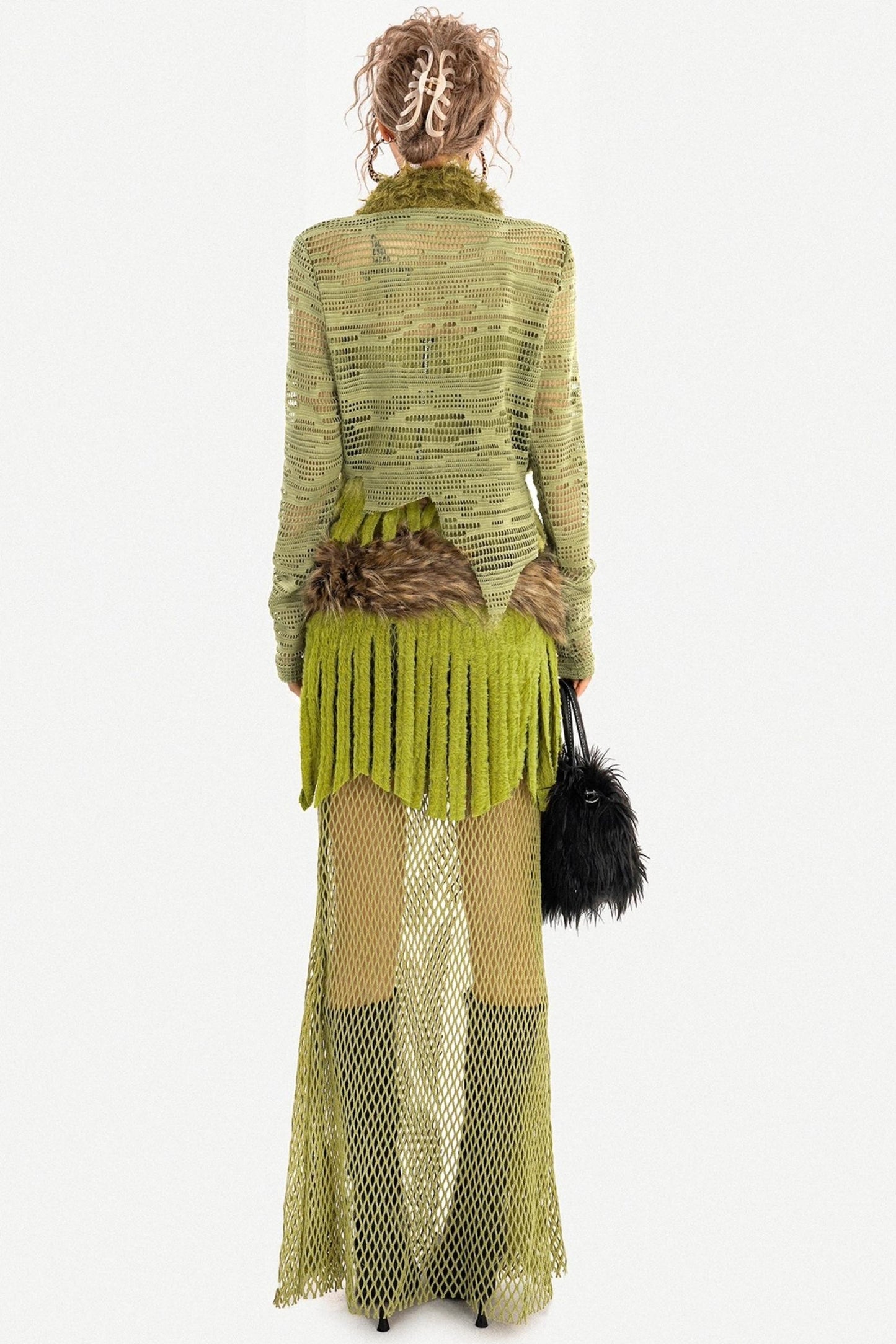 Ultra-Avant-Garde Frayed Cardigan