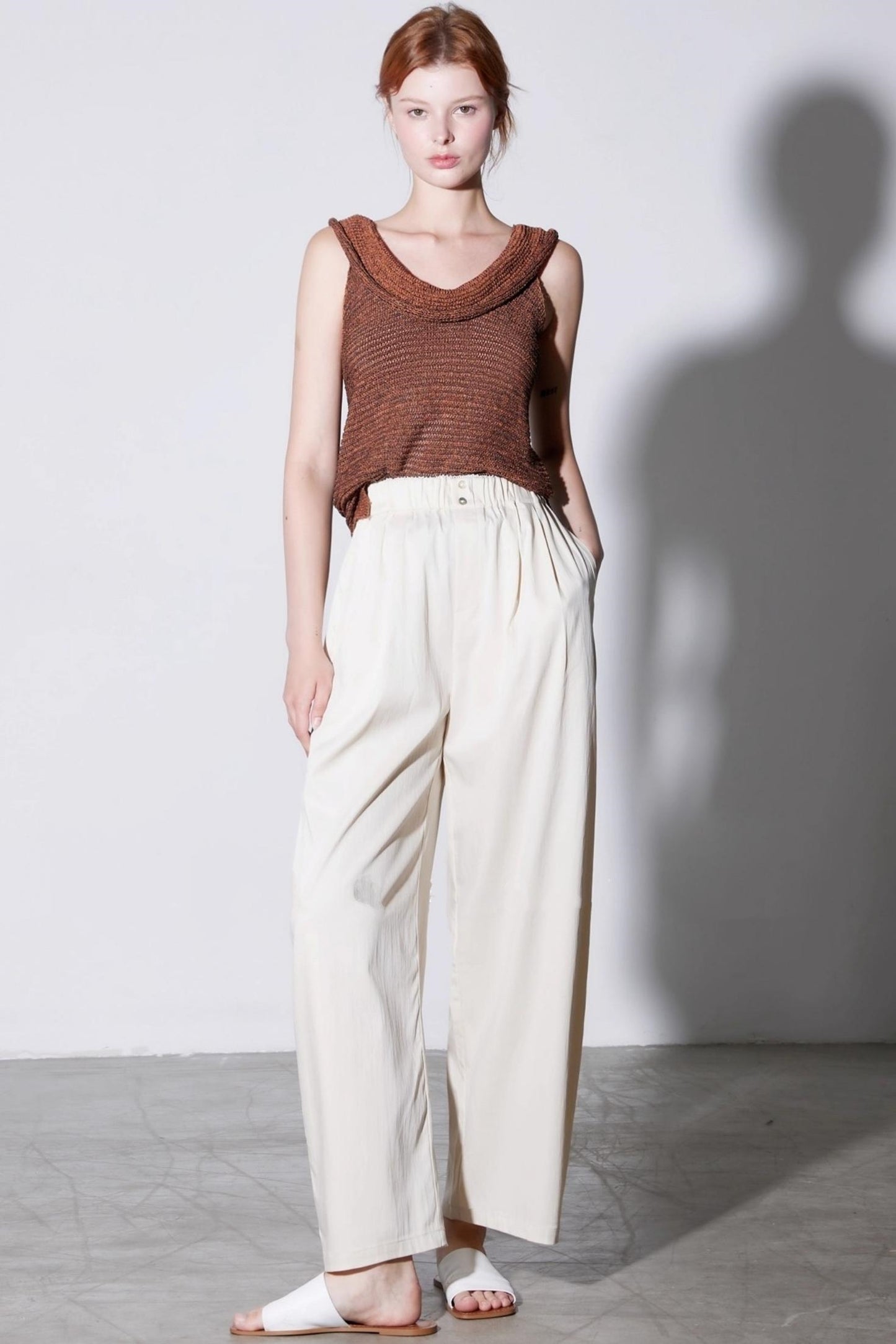 Cool Lyocell Walking Wide-Leg Trousers
