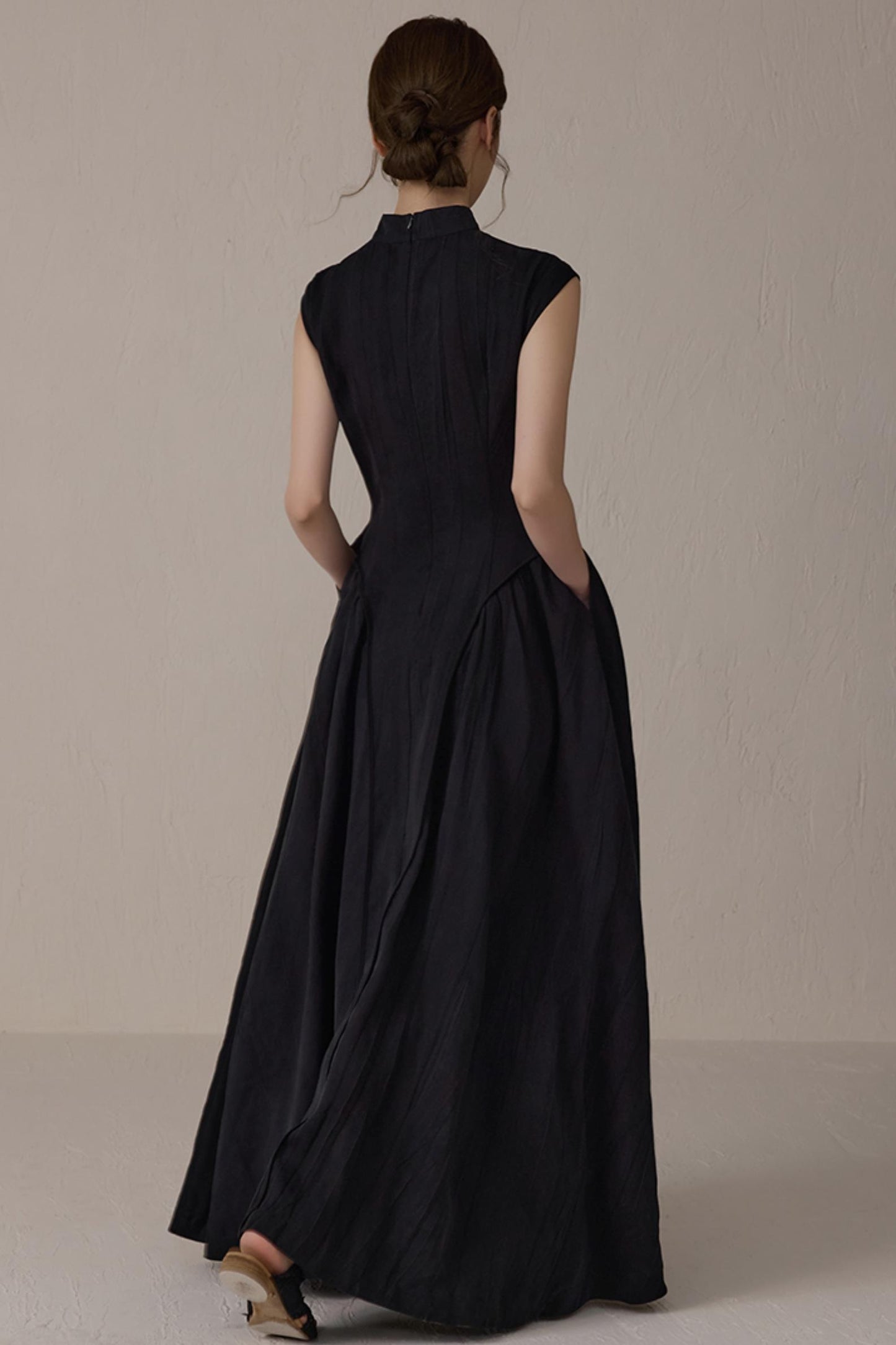 Elegant Black Cheongsam Dress