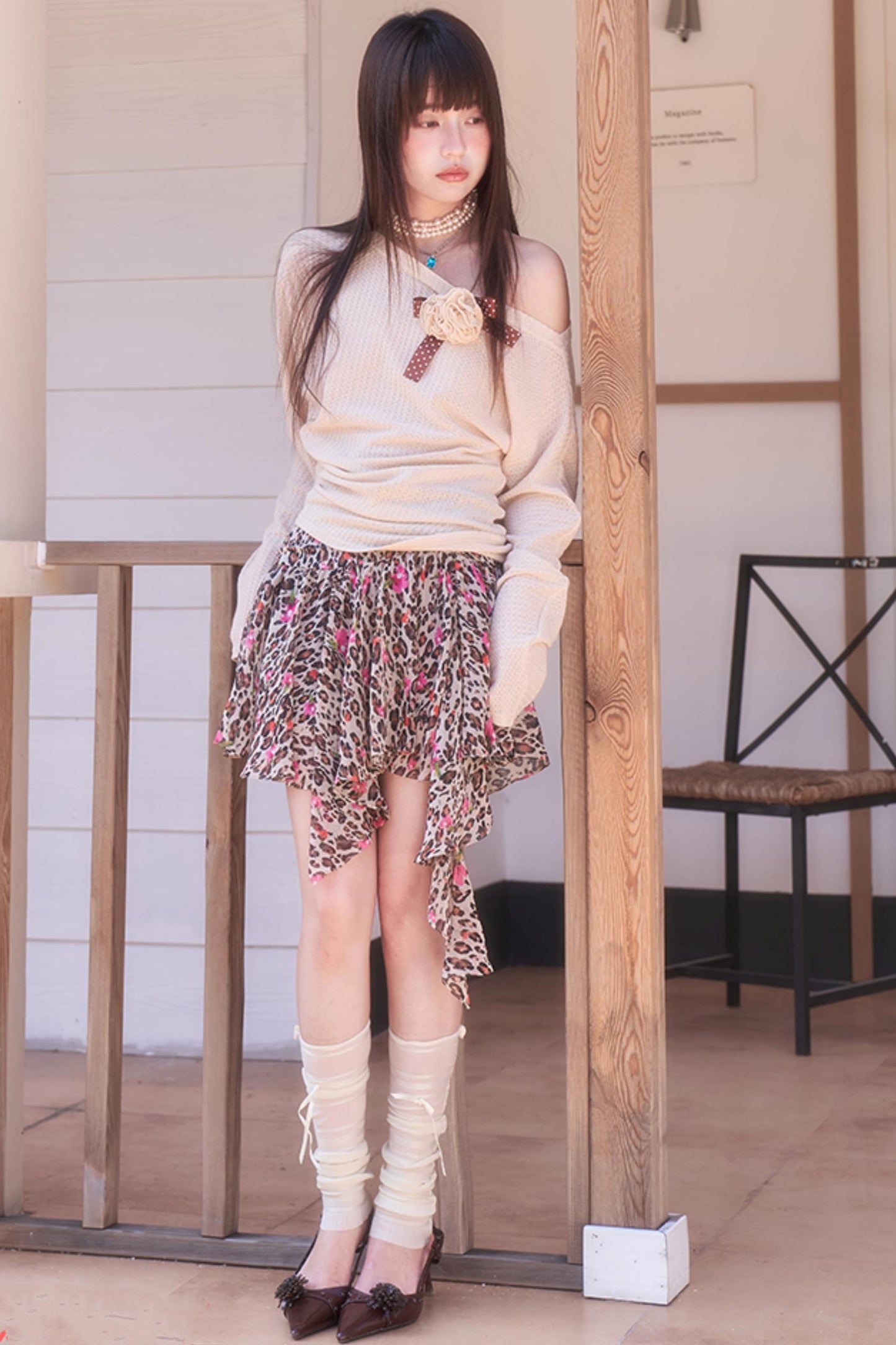 Slouchy Floral Knit Tee