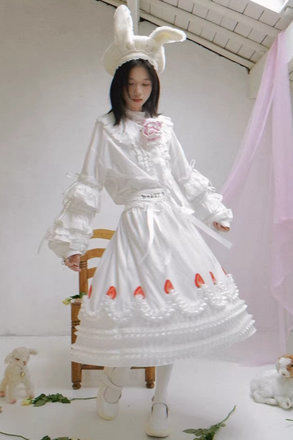 Strawberry Print Skirt Dress
