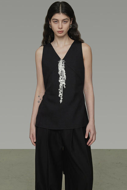 Lace Tassel Summer Vest