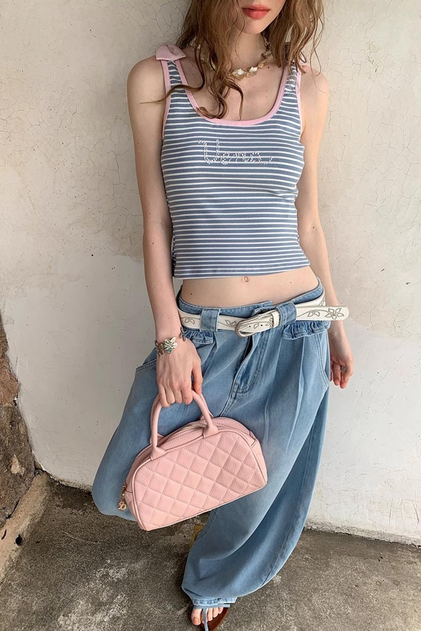 Rhinestone Striped Camisole