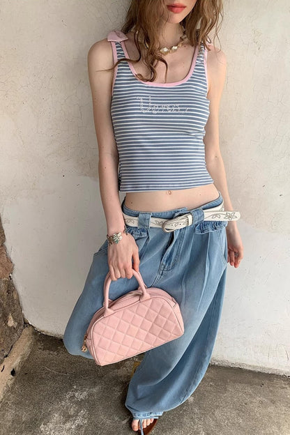 Rhinestone Striped Camisole