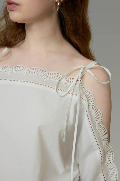 Off-Shoulder Lace Blouse