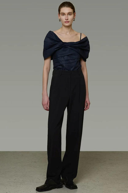 Elegant Black High-Waisted Pants