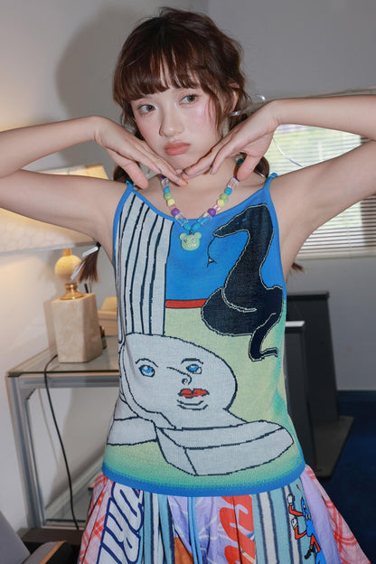 Blue Stonehenge Knit Sling