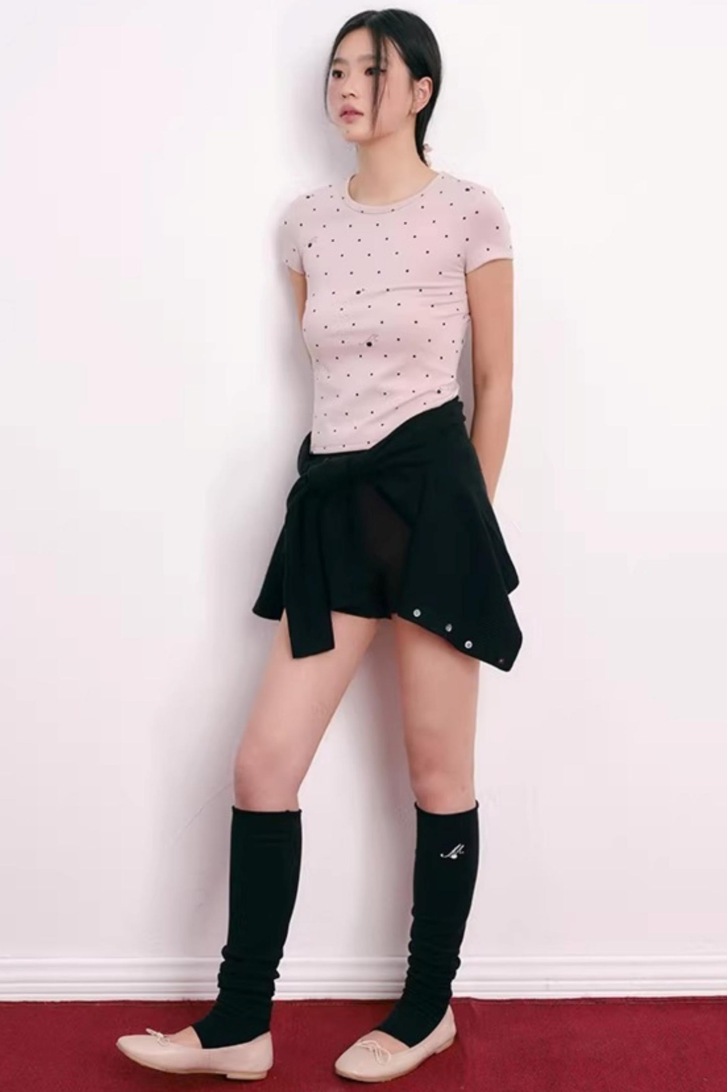 Polka Dot Lyocell Blend Top