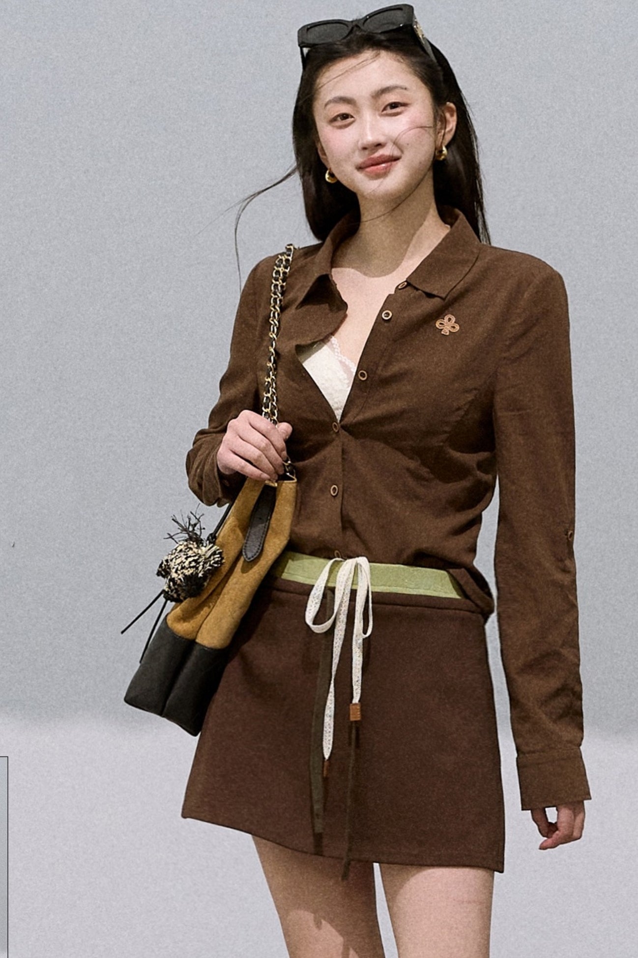 Textured Linen Cotton Long Sleeve Shirt