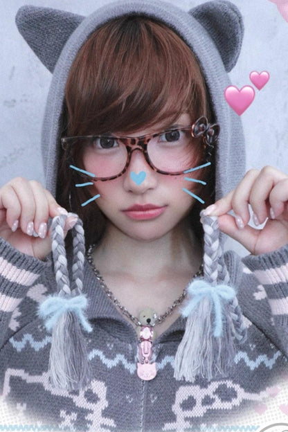 Ghost Ancient Cat Ear Hooded Jacket