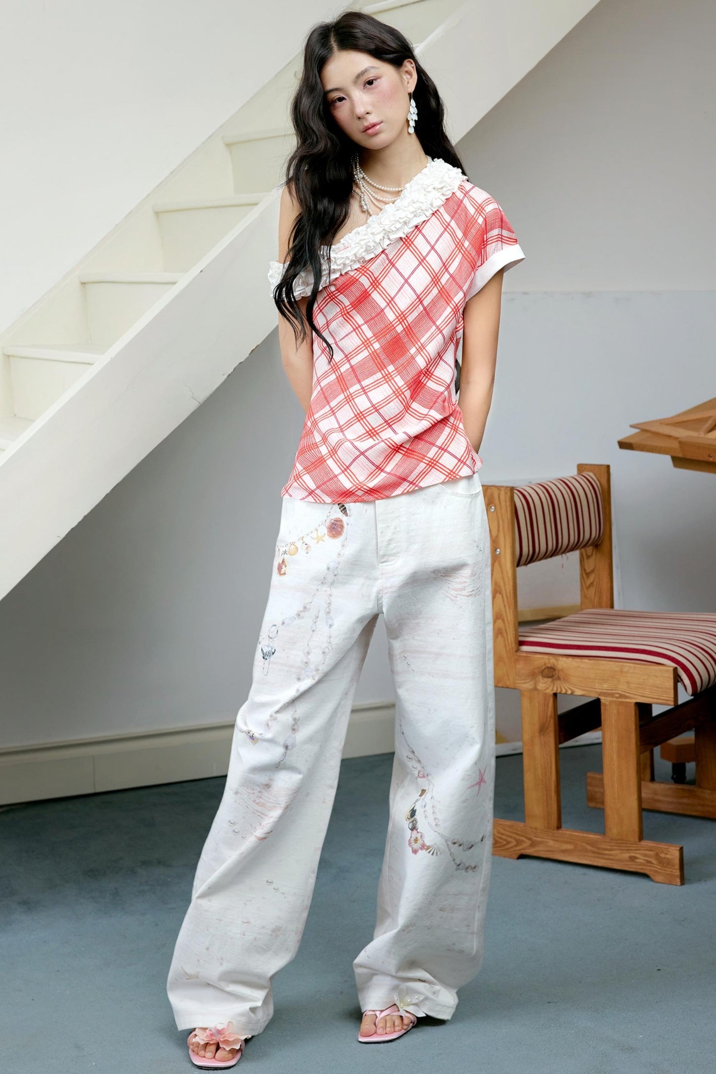 Shell Wide-Leg Trousers