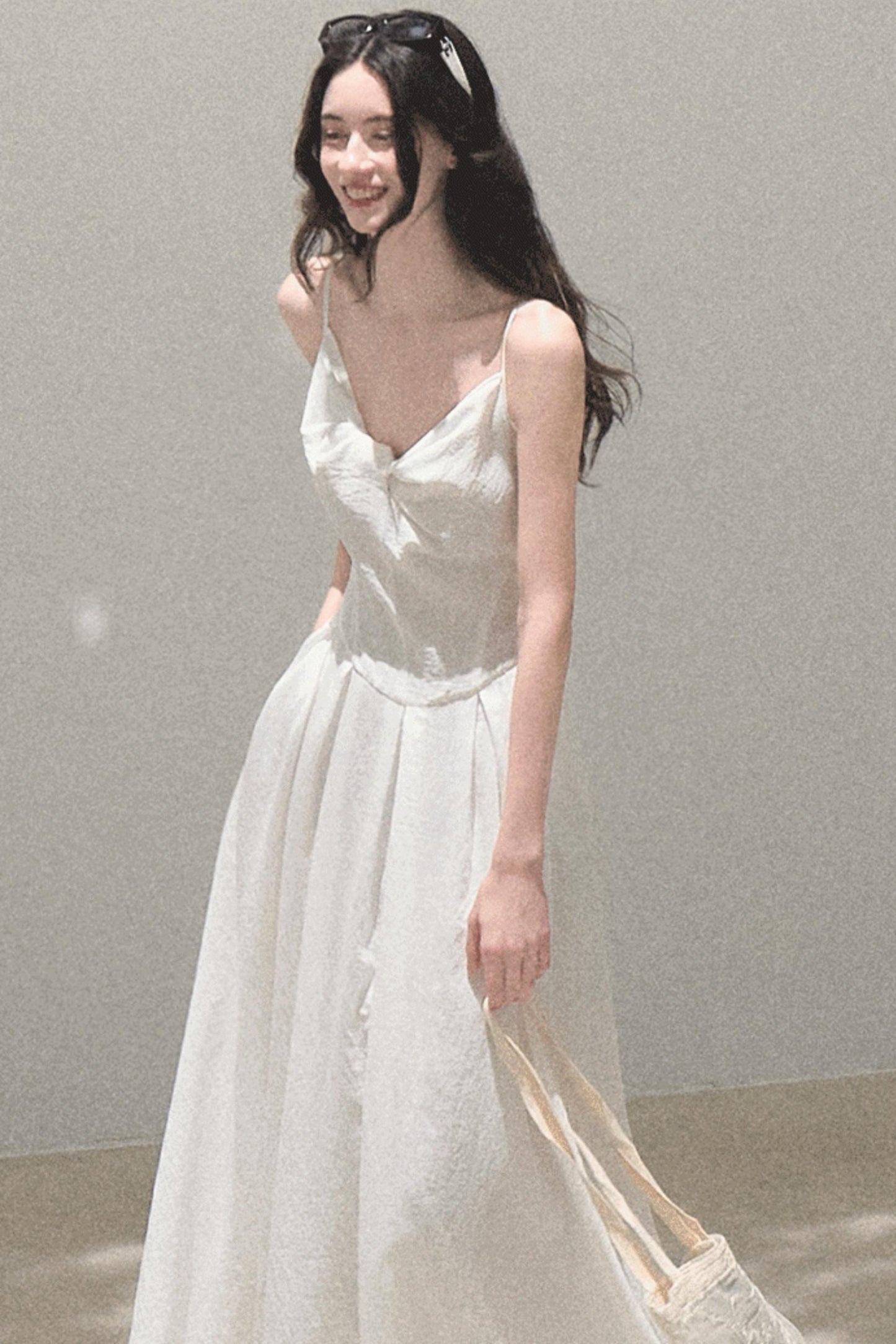 Vintage Ice Linen Camisole Dress