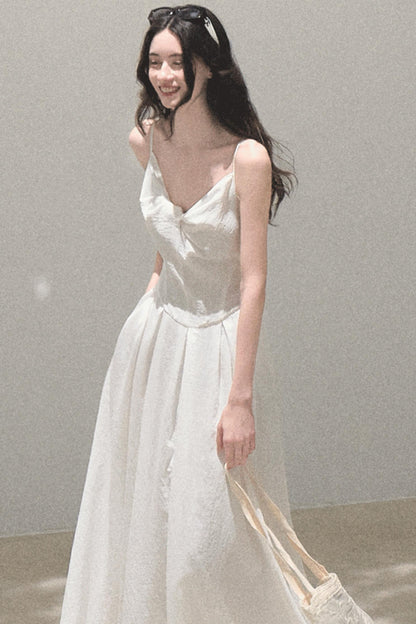 Vintage Ice Linen Camisole Dress