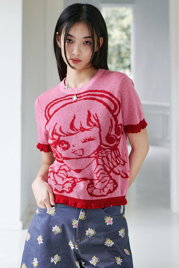 Heart Pattern T-Shirt