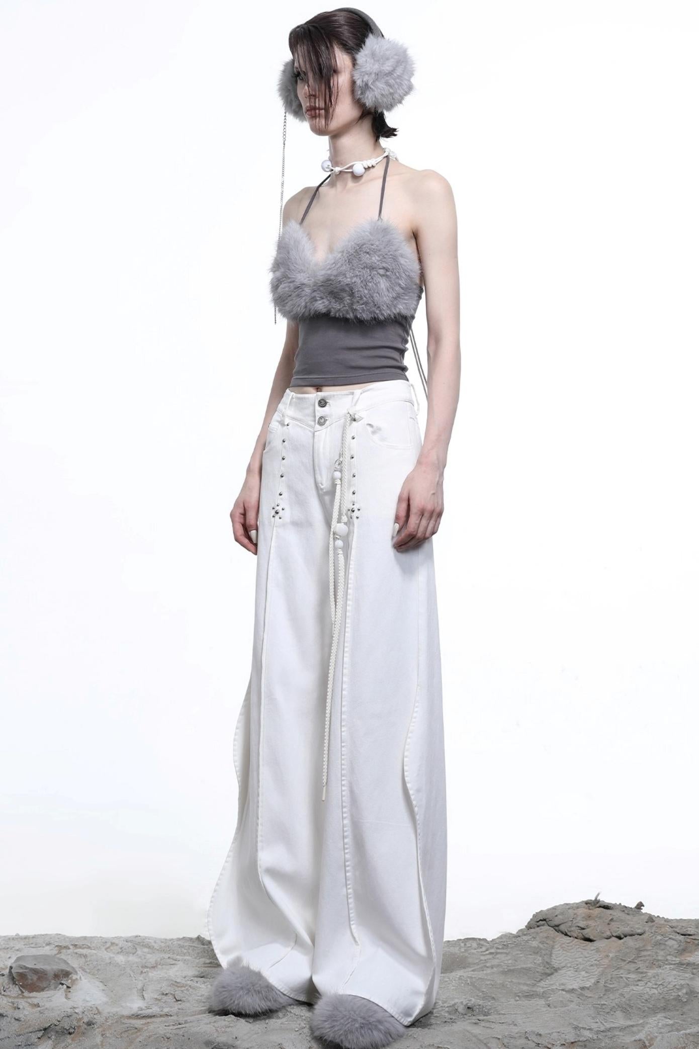 Fur Knit Halterneck Camisole