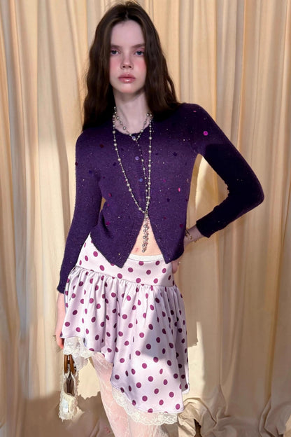 Vintage Lace Polka Dot Skirt