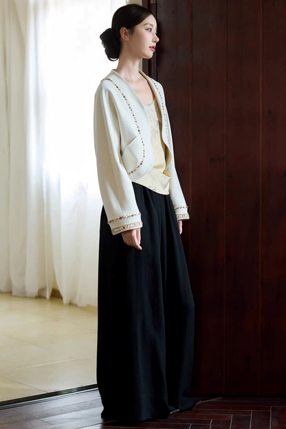 Simple Black Wide-Leg Pants