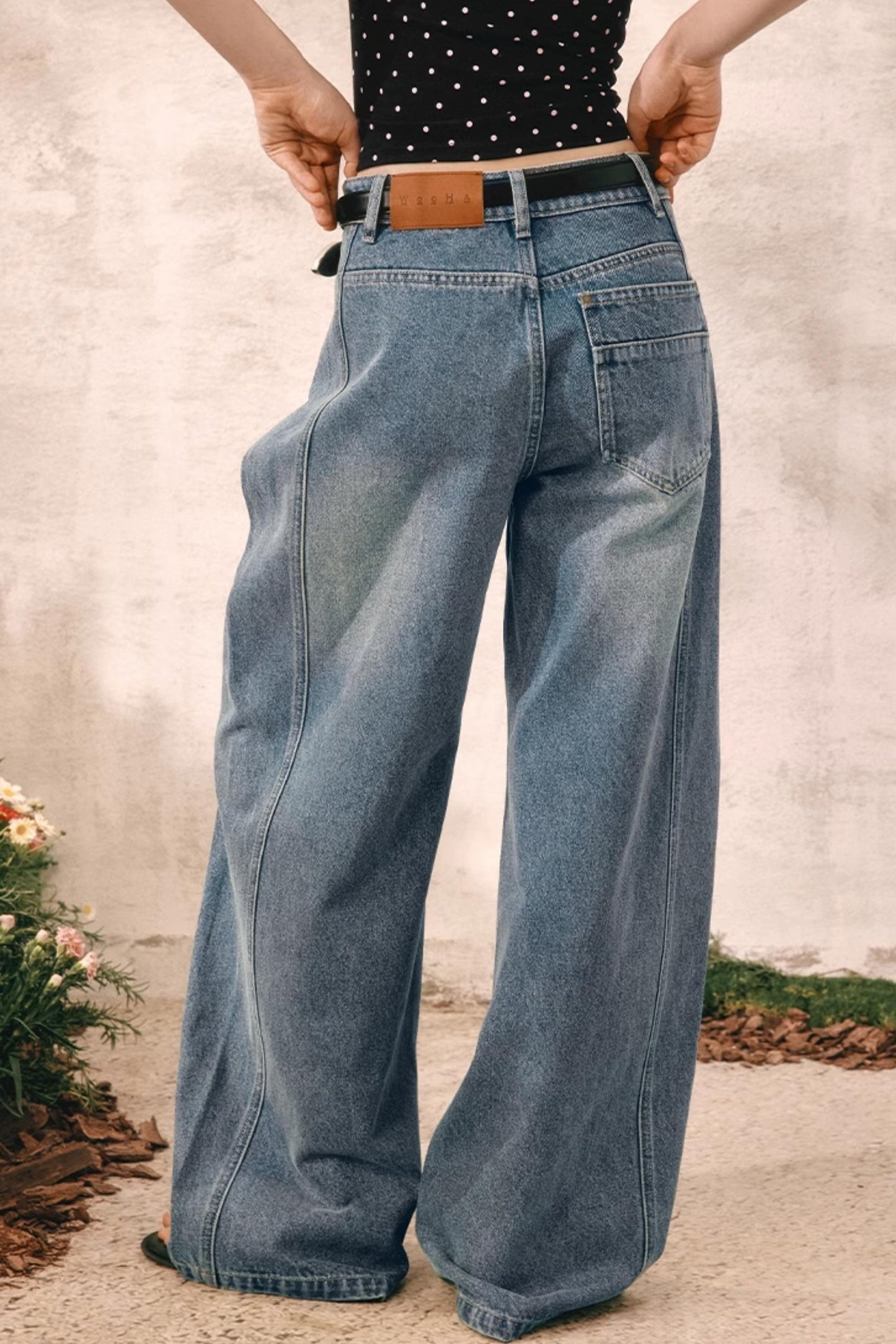 Summer Pleated Denim Pants