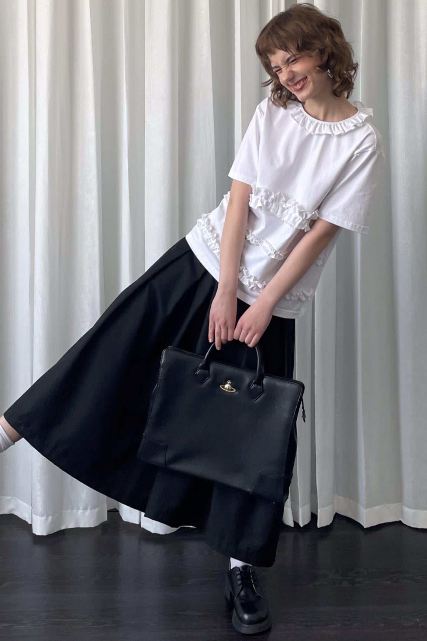 Whimsical White Drawstring Tee