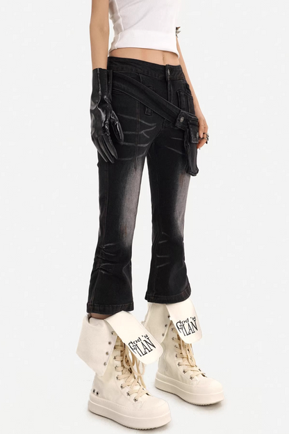 Vintage Washed Flared Pants