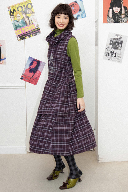 Illusion Plaid Tank Dress