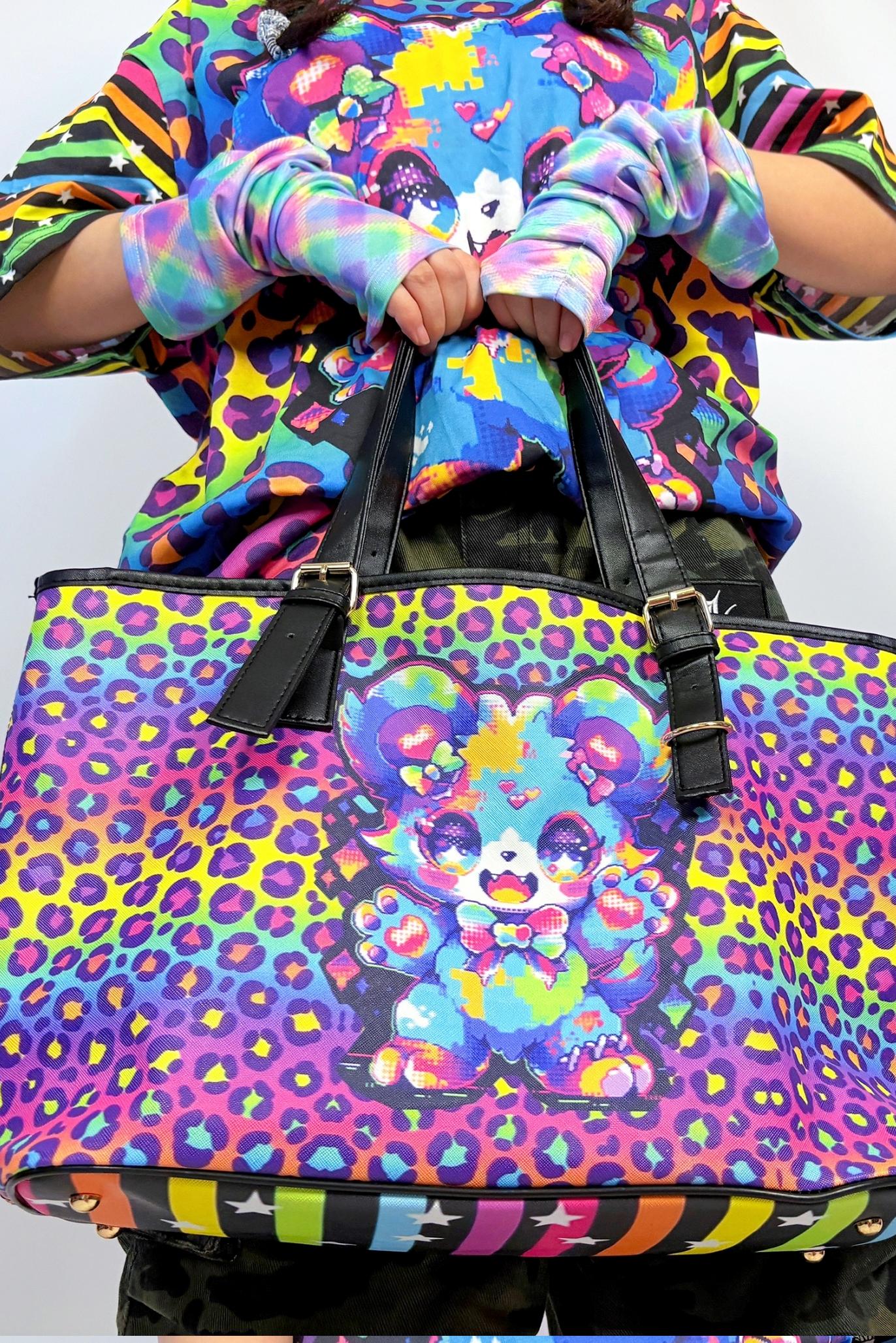 Rainbow Frise Leather Bag