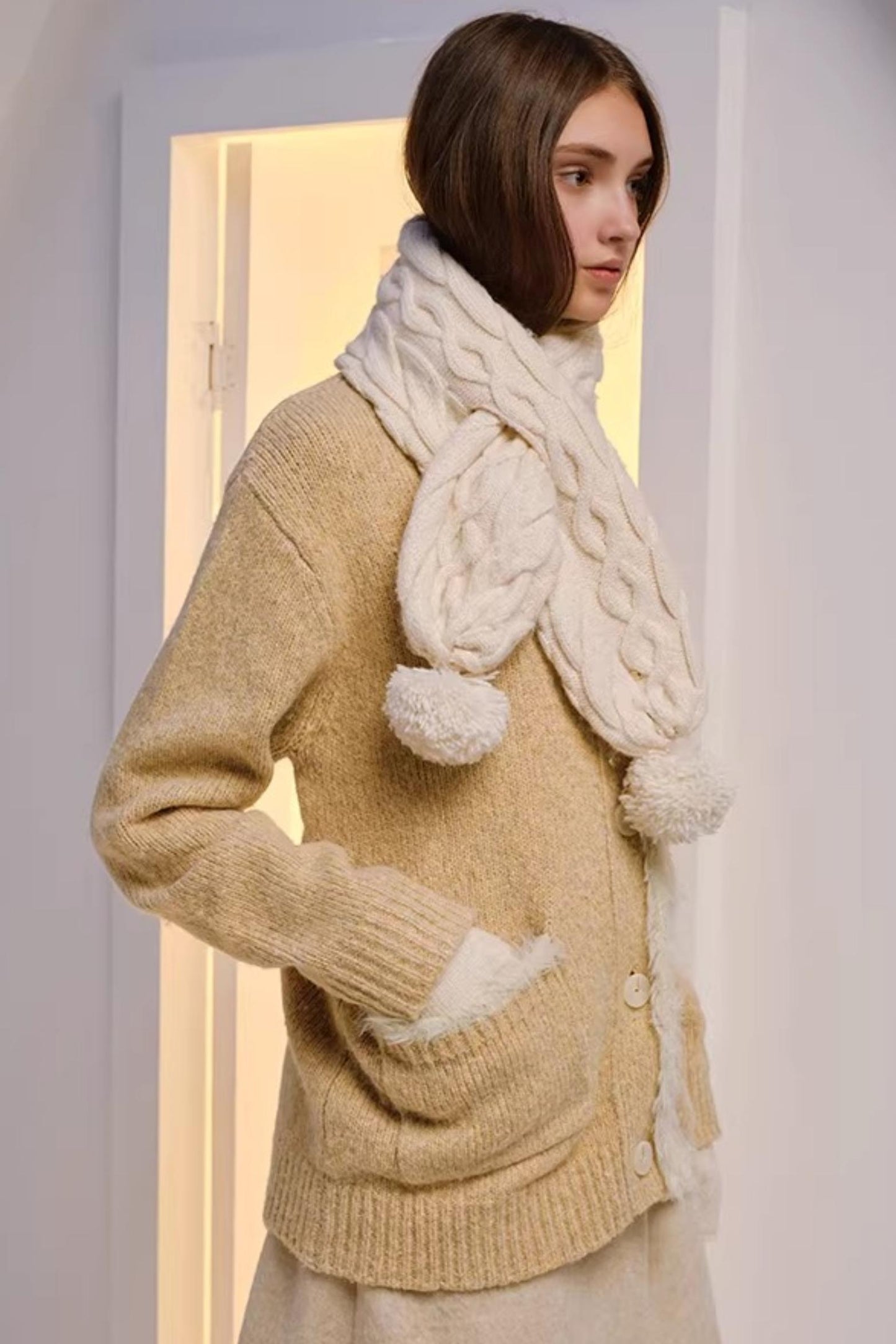 Dual-Tone Merino Wool Scarf