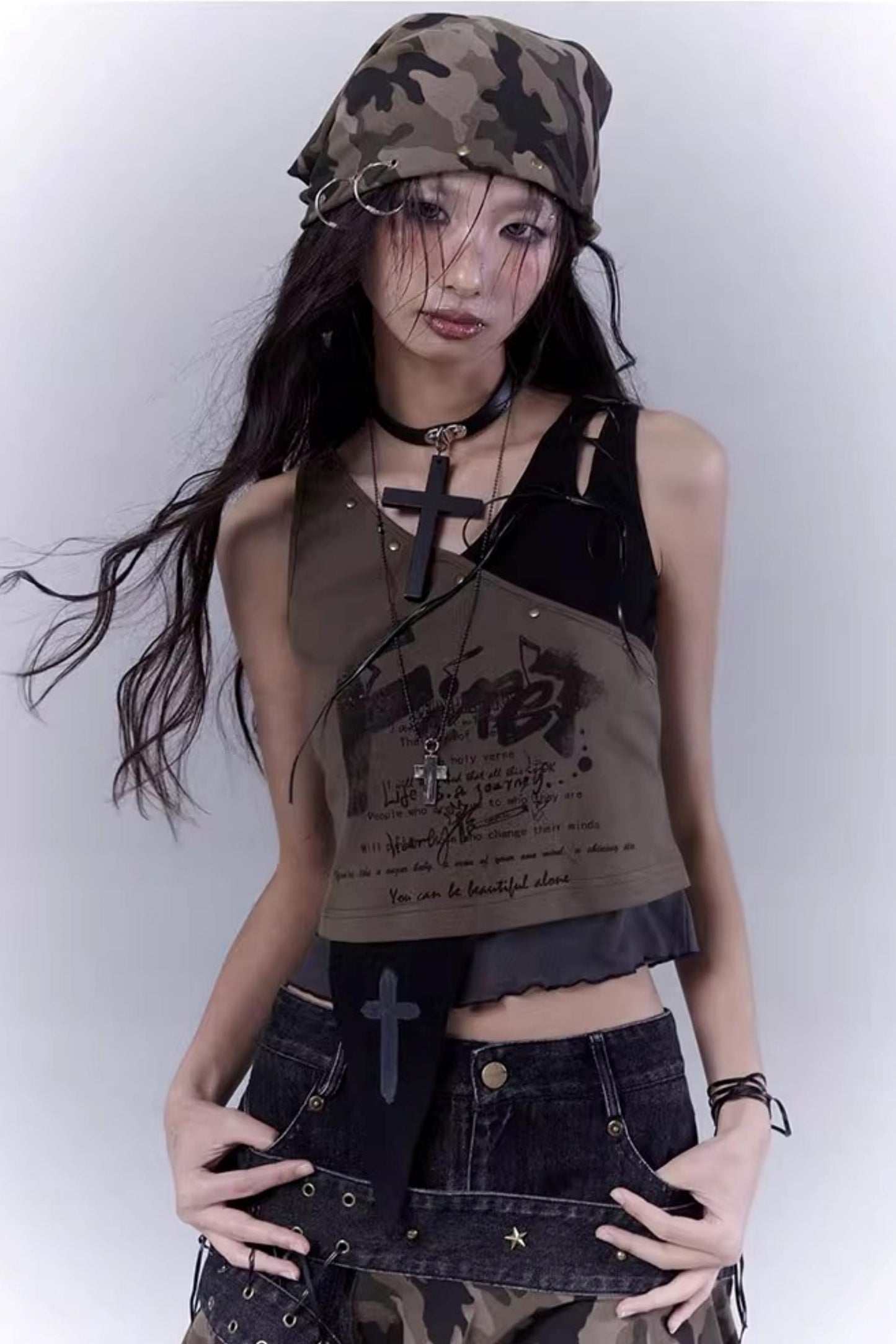 Riveted Camouflage Workwear Hat Scarf