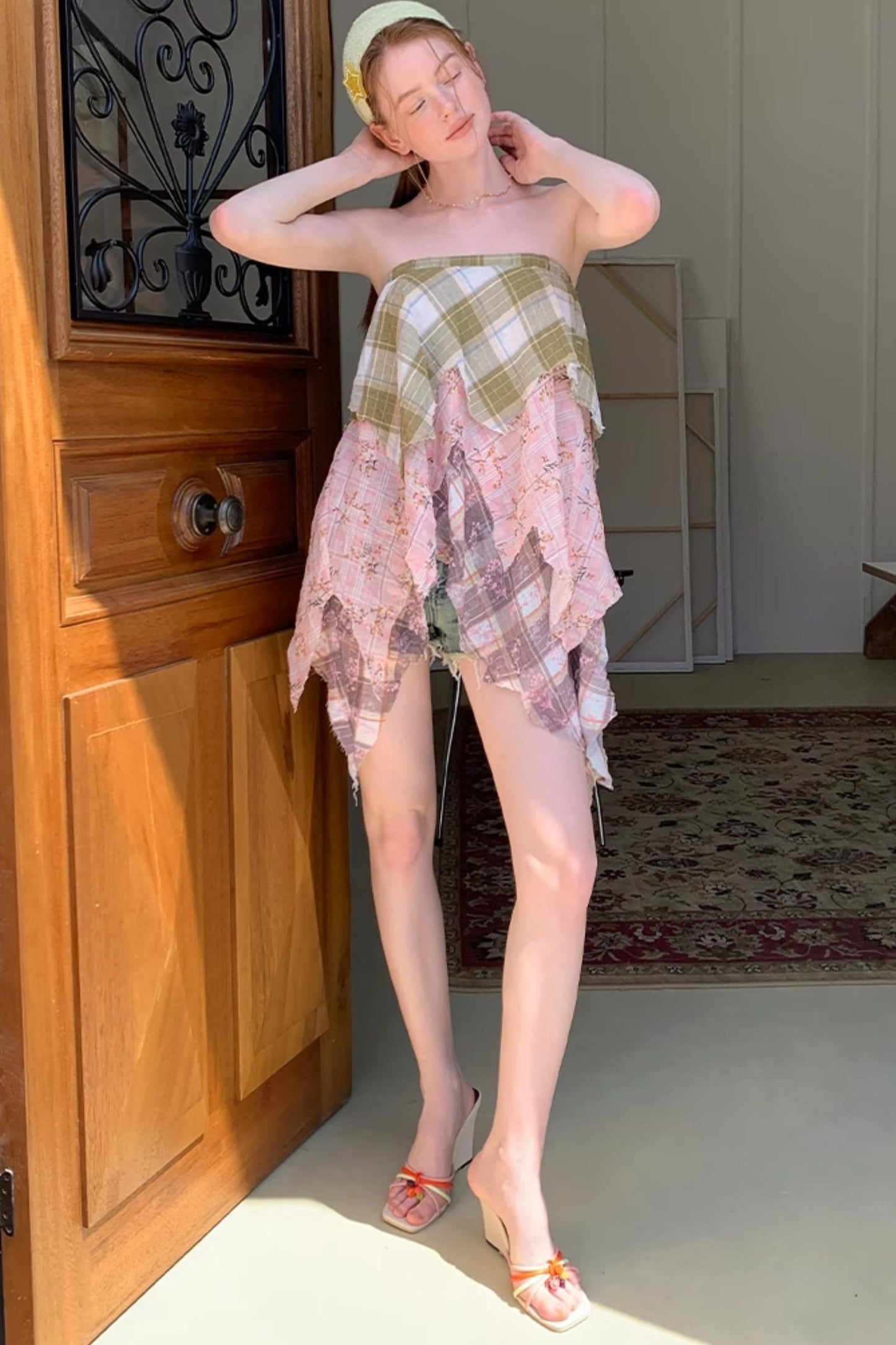 Summer Chic Checkered Skirt