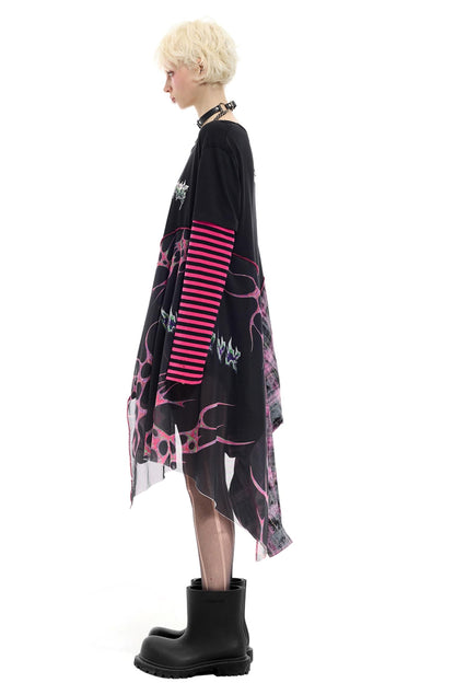 Striped Mesh Hottie Dress