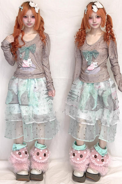 Bubble Long-Sleeved Top