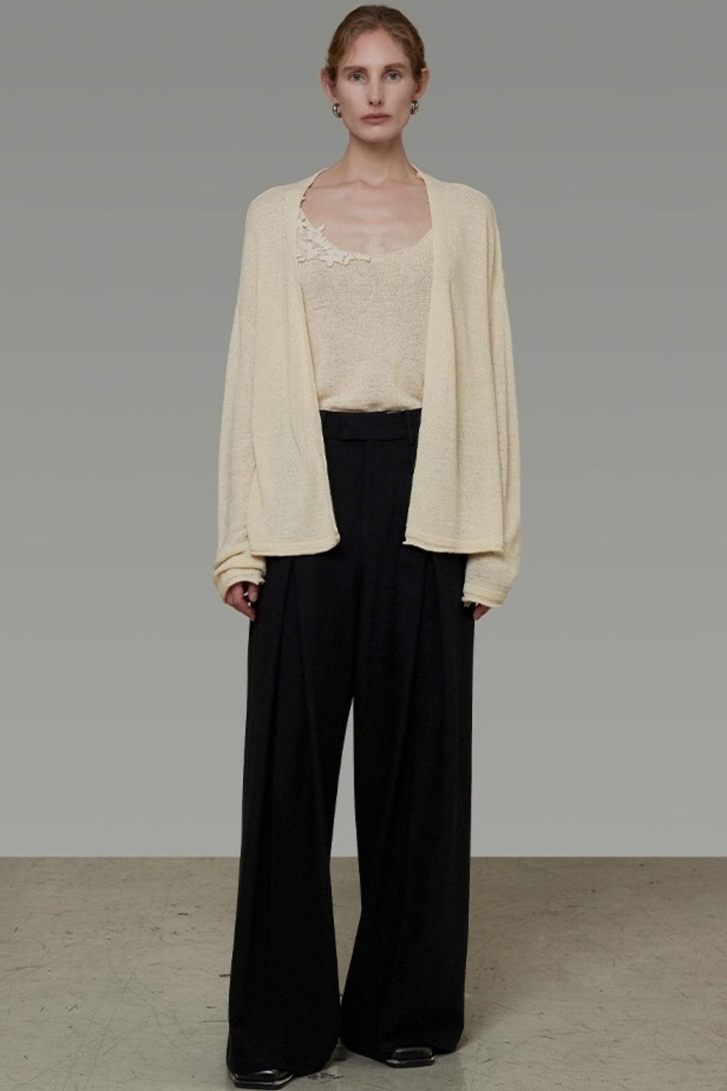 Knitted Suspender Two-Piece Top Set