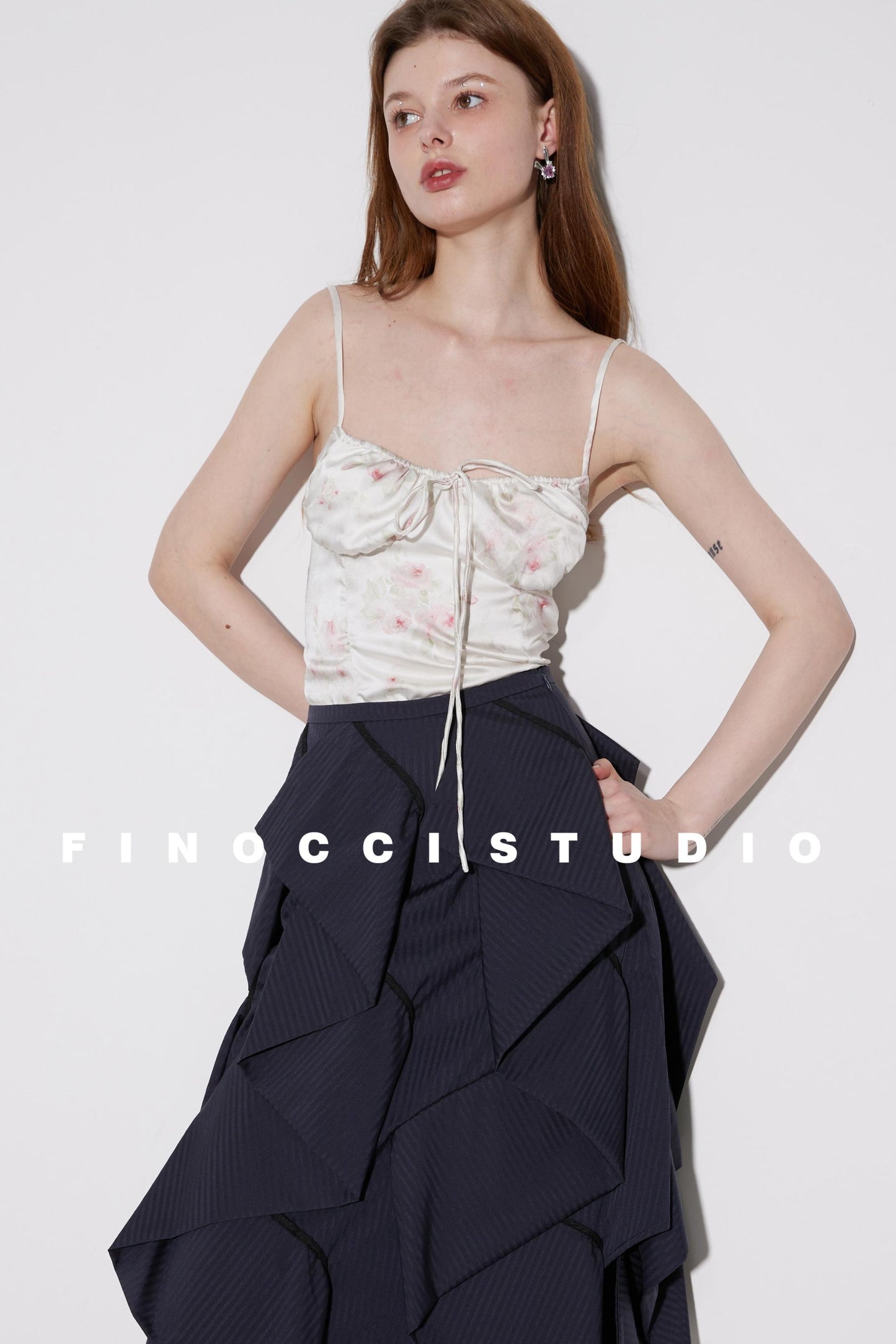 Summer Satin Floral Lingerie Set-Up