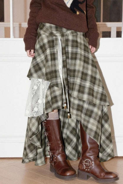 Irregular Patchwork Lace Skirt