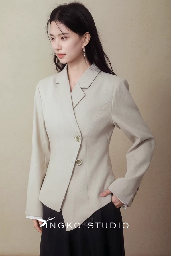 Asymmetrical Hemp Ribbon Jacket