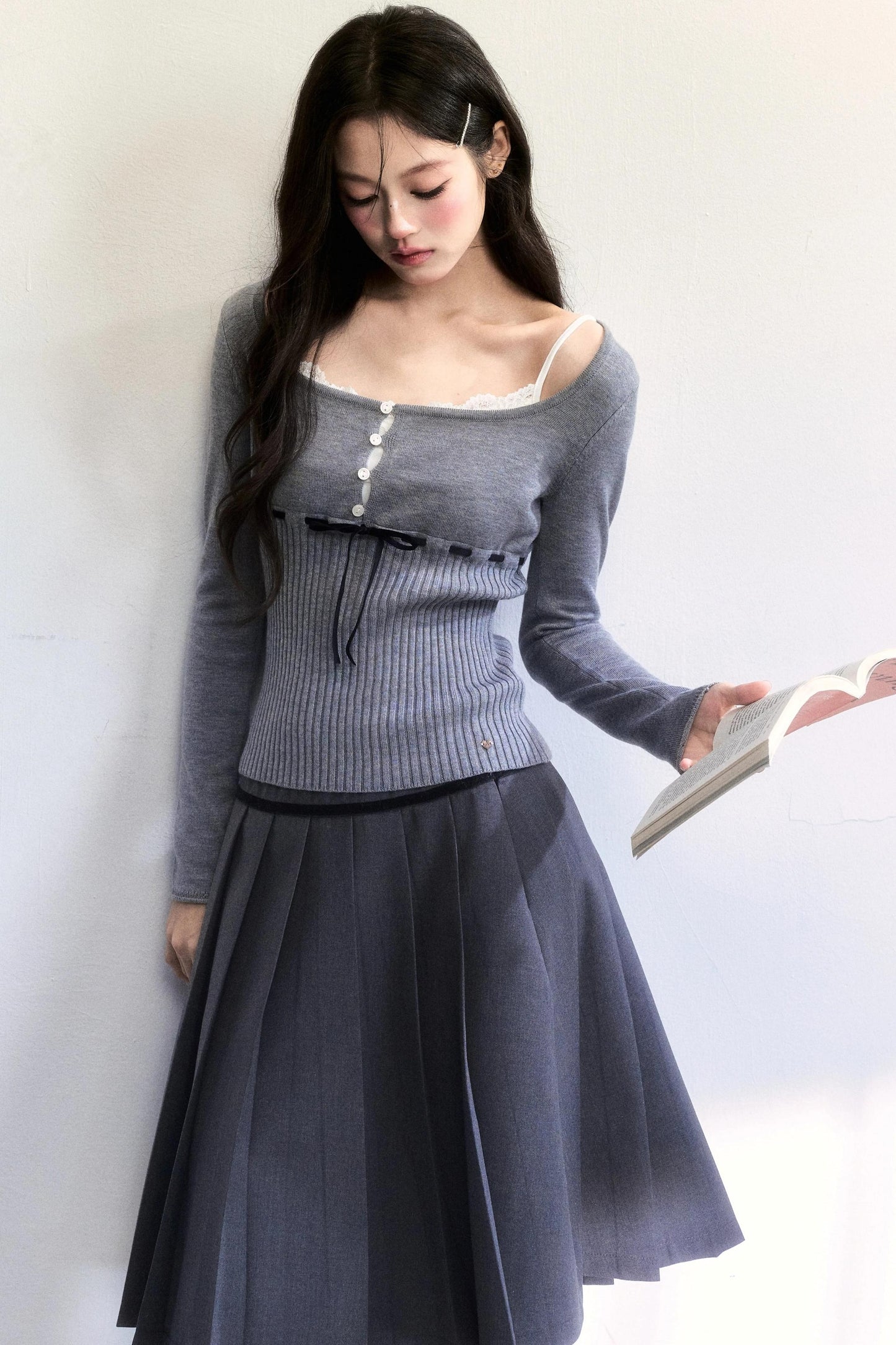 Morning Cherry Ribbon Knit Top