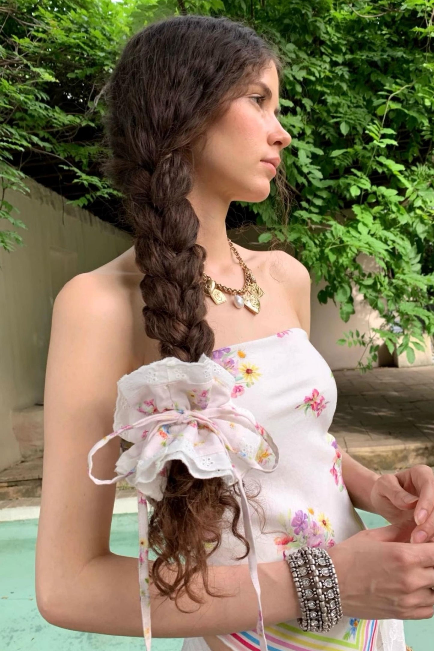 Lace Floral Headband & Scarf Set