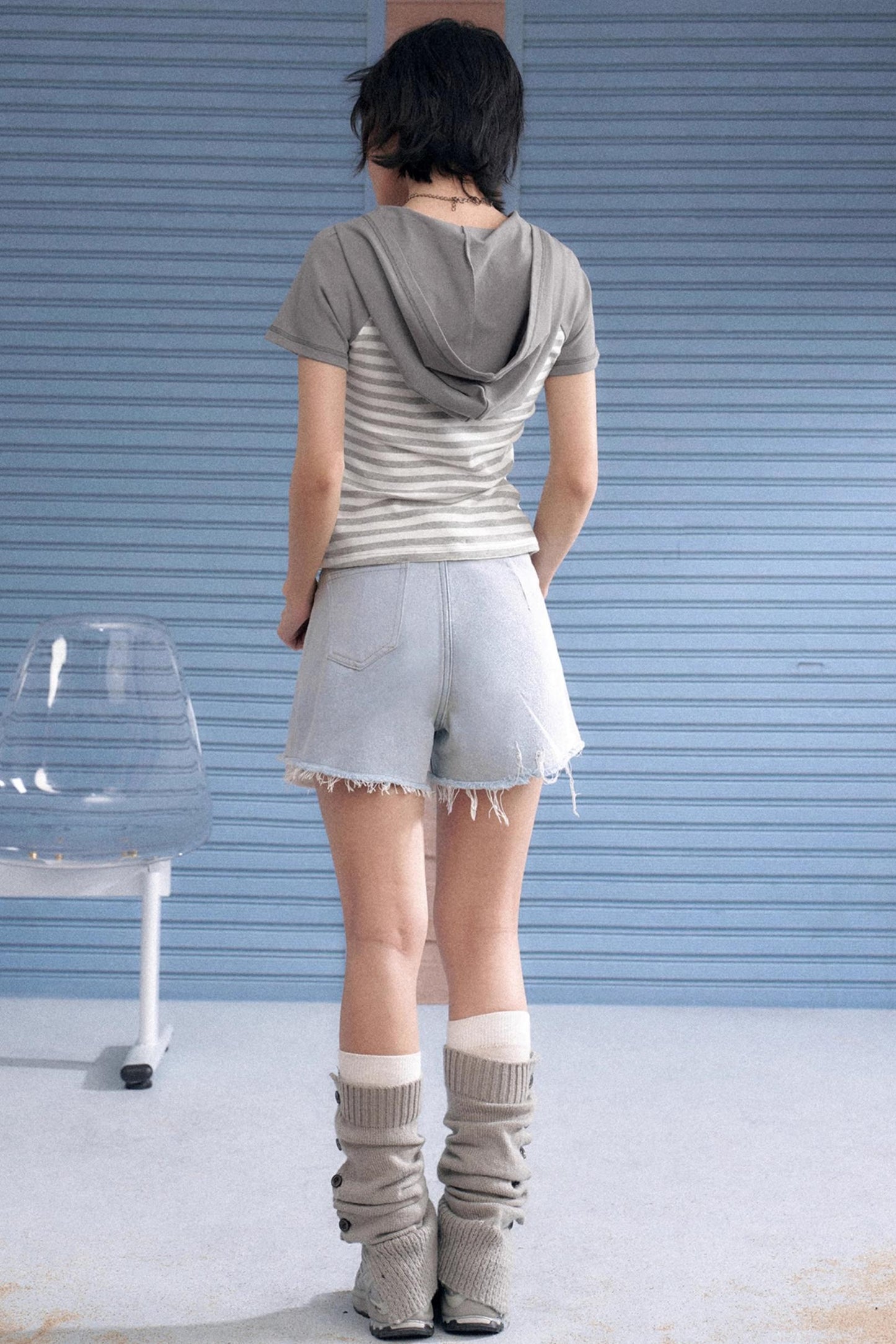 Light Blue Denim Shorts