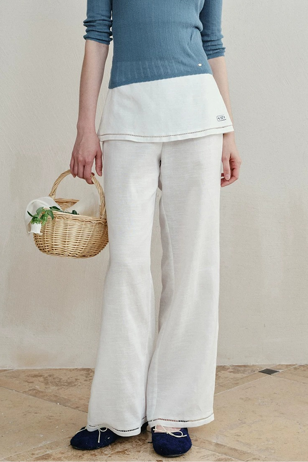Lyocell Linen Skirt Pants