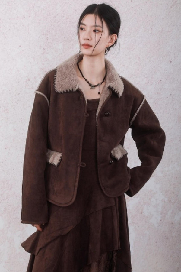 Brown Berry Plush Jacket